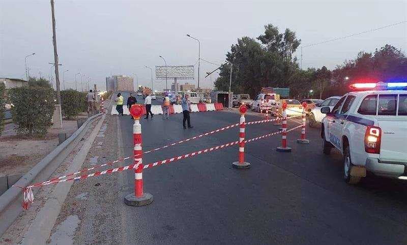 المرور: قطع الطريق من مجسر الفضيلية إلى تقاطع الحدود شرقي بغداد لإجراء عملية الإكساء