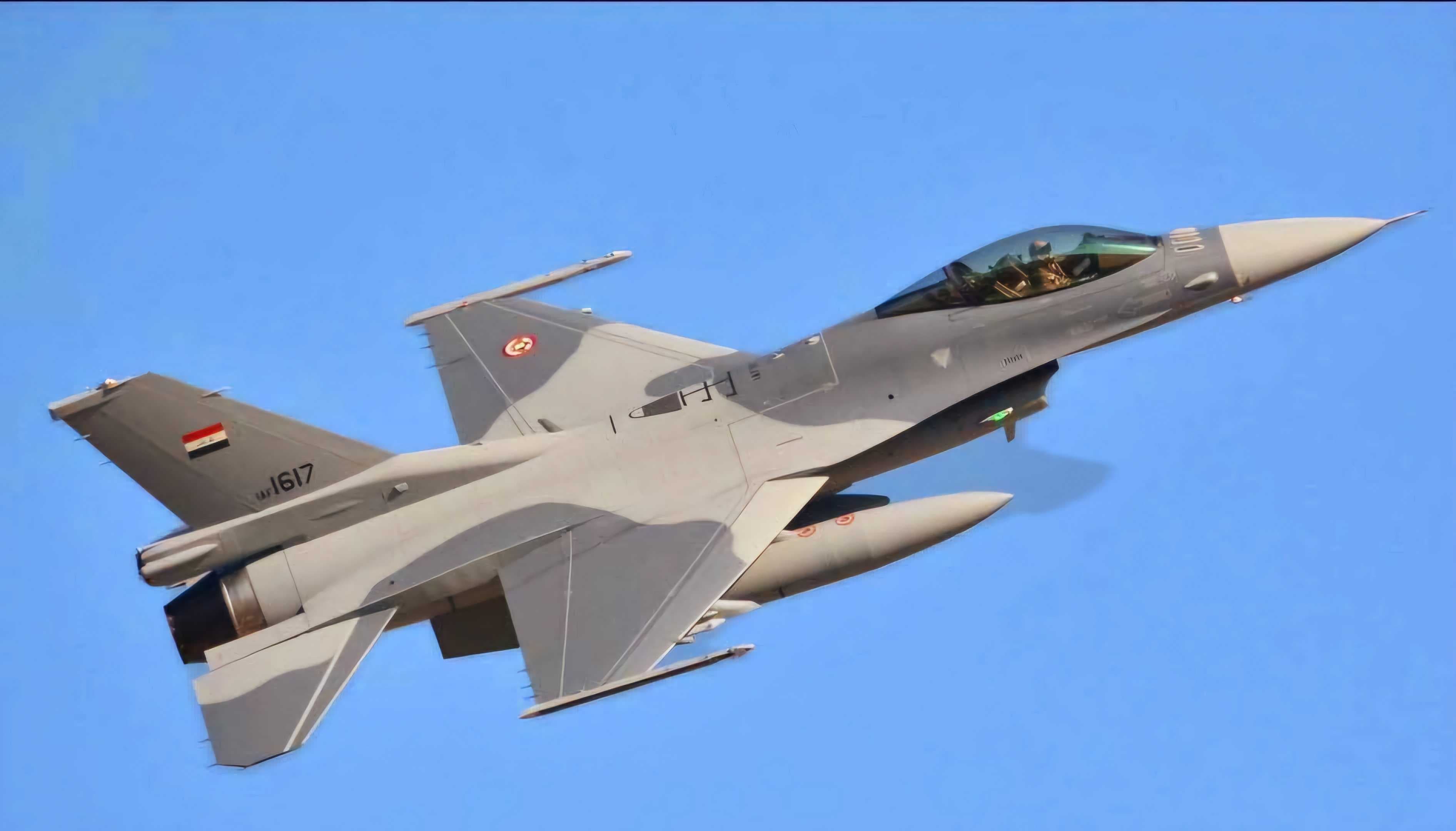 طائرات F-16 العراقية تستهدف مفرزة إرهابية في وادي زغيتون بكركوك