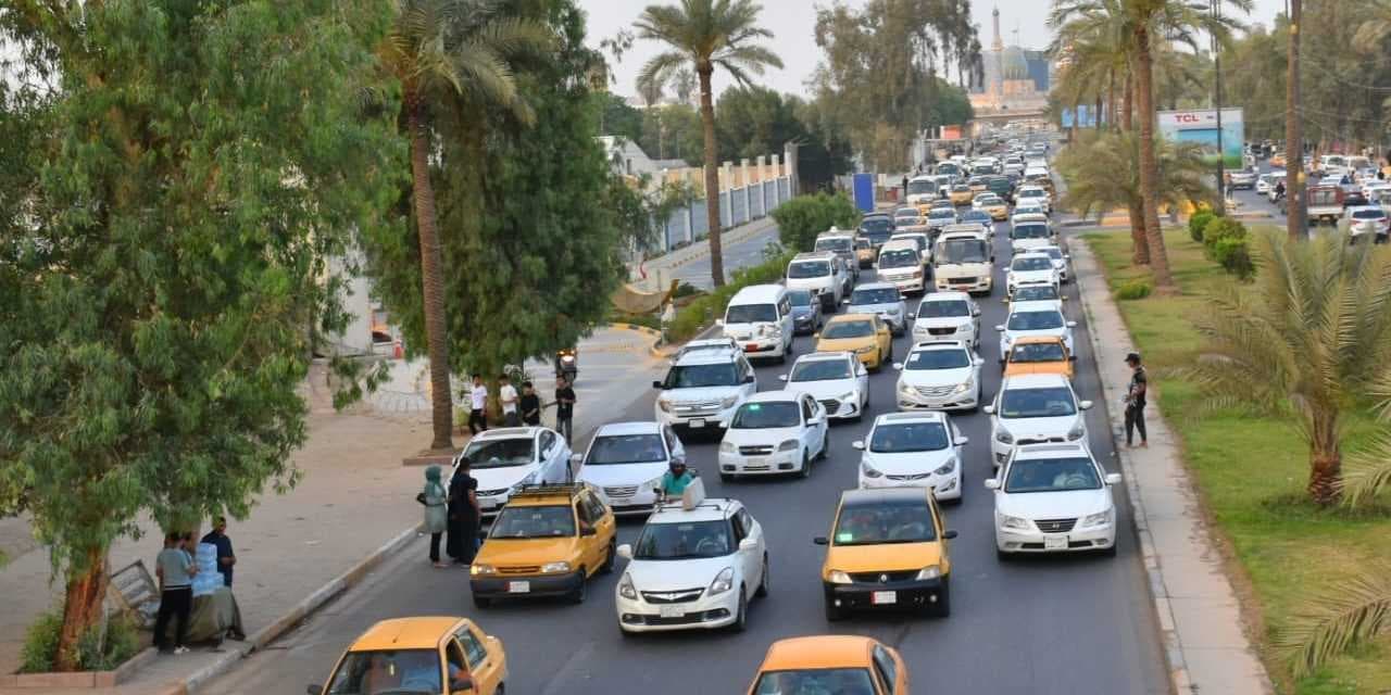 الموقف المروري في بغداد