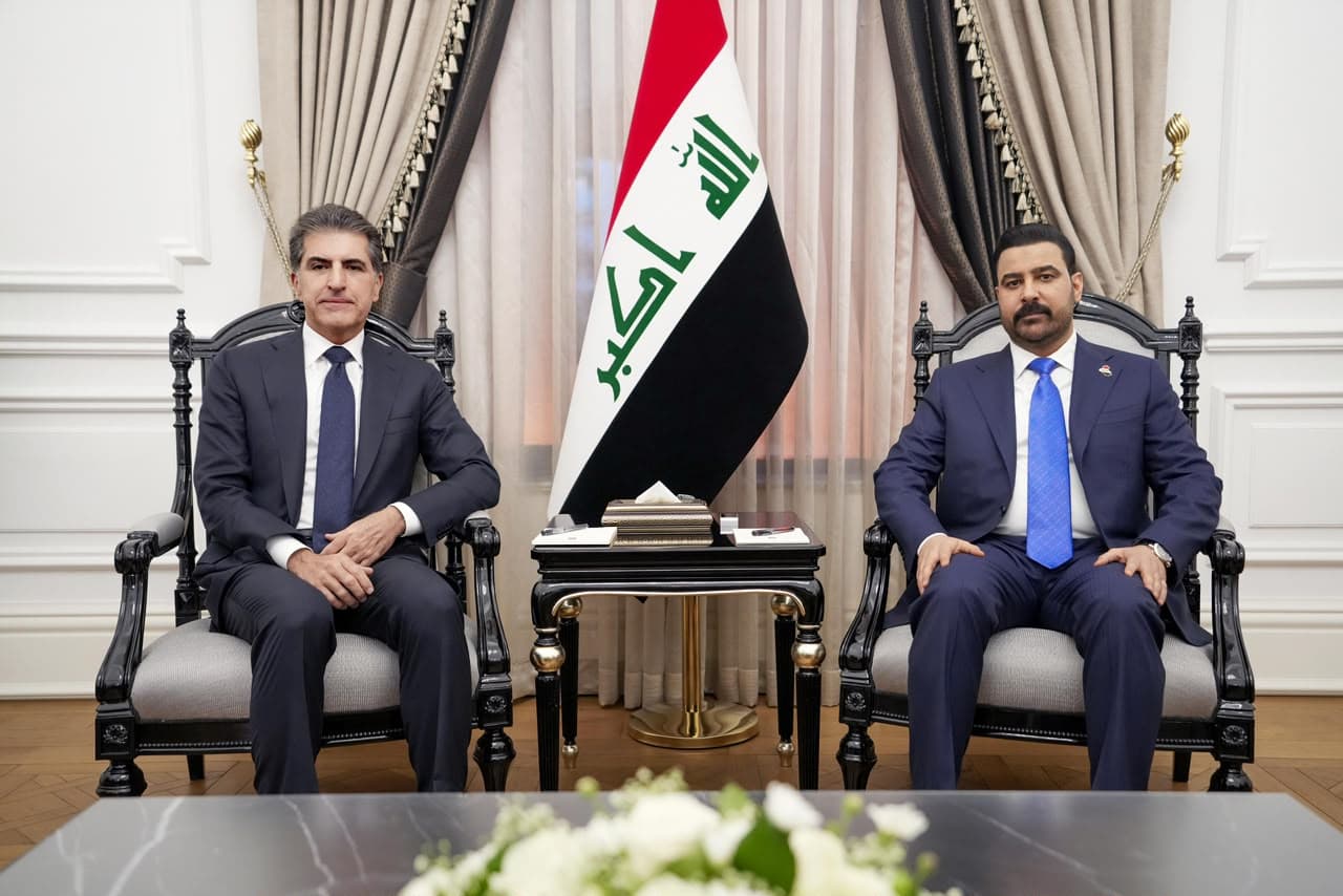 الزيدي ونيجيرفان بارزاني يؤكدان تعزيز التعاون لحل الملفات العالقة وترسيخ الاستقرار